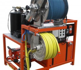 واترجت دیزلی تریلردار 2000 بار فشارقوی جهت شستشو و رسوب زدایی صنعتی مدل CDT-50 ساخت دن جت دانمارک